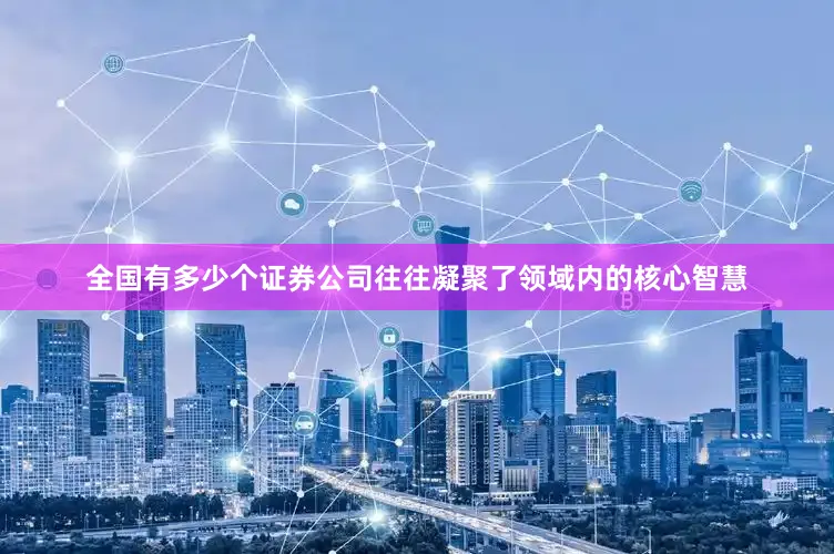 全国有多少个证券公司往往凝聚了领域内的核心智慧